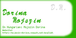 dorina mojszin business card